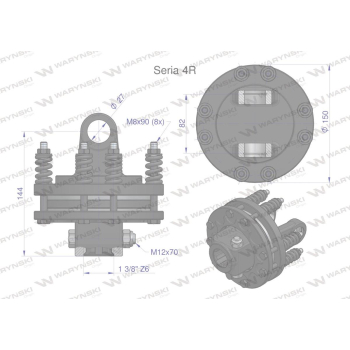 Sprzęgło cierne wału Seria 4R 900Nm - 1 3/8 Z6 WARYŃSKI-31477