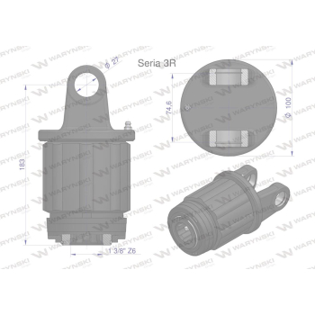 Sprzęgło zapadkowe wału Seria 3R 500 Nm - 1 3/8 Z6 WARYŃSKI-31547