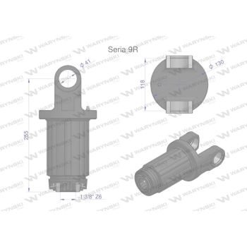 Sprzęgło zapadkowe wału Seria 9R 1500 Nm - 41x116 - 1 3/8 Z6 WARYŃSKI-31582