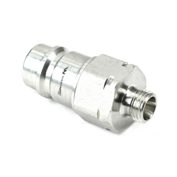 Szybkozłącze hydrauliczne wtyczka M14x1.5 gwint zewnętrzny EURO (ISO 7241-A) z eliminatorem ciśnienia Waryński-3163