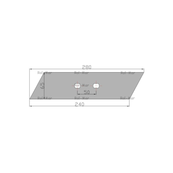 Dłuto, nakładka lemiesza obracalna prawa Vogel&Noot Vulcan pasuje śruba M12X34OV2 - 2 szt.-3197