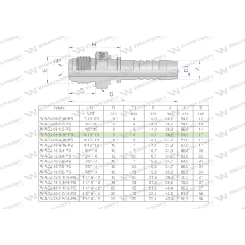 Zakucie hydrauliczne AGJ DN06 9/16