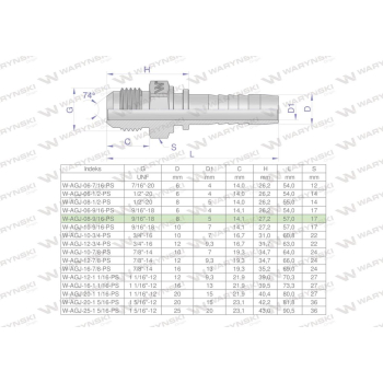 Zakucie hydrauliczne AGJ DN08 9/16