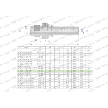 Zakucie hydrauliczne AGJ DN10 7/8