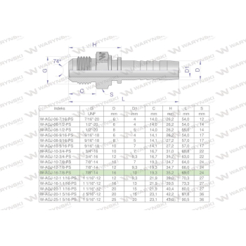 Zakucie hydrauliczne AGJ DN16 7/8