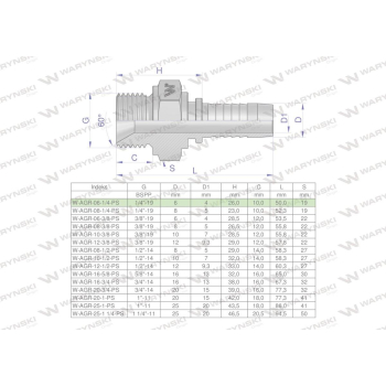 Zakucie hydrauliczne AGR DN06 1/4