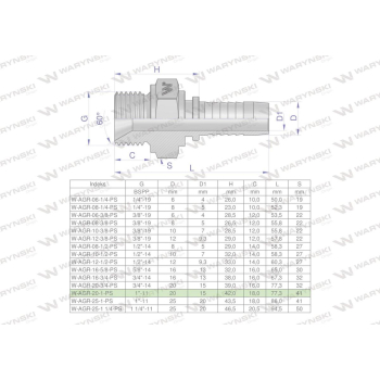 Zakucie hydrauliczne AGR DN20 1