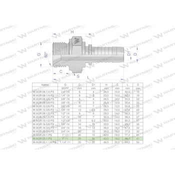 Zakucie hydrauliczne AGR DN25 1