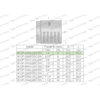 Tuleja  DN 06 2SN 2SC PREMIUM Waryński-32841