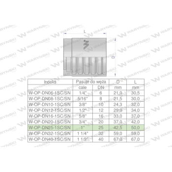Tuleja  DN 25 1SN 1SC PREMIUM Waryński-32885