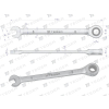 Klucz płasko-oczkowy z grzechotką 8 mm / TEGER-33252