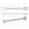 Klucz płasko-oczkowy z grzechotką 10 mm / TEGER-33254