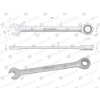 Klucz płasko-oczkowy z grzechotką 11 mm / TEGER-33256
