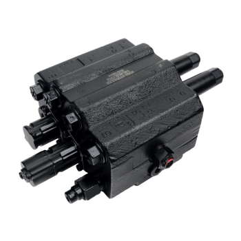 Rozdzielacz hydrauliczny do ładowaczy czołowych (LS - Load Sensing) 2-sekcyjny (1 x sekcja pływająca) max przepływ 90L - sterowany na linkę i joystick