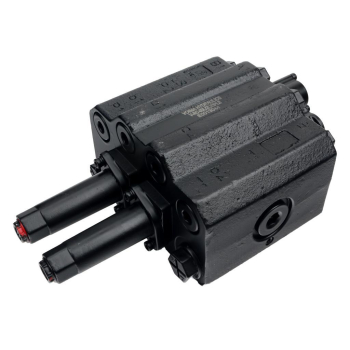Rozdzielacz hydrauliczny do ładowaczy czołowych (LS - Load Sensing) 2-sekcyjny (1 x sekcja pływająca) max przepływ 