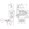 Rozdzielacz hydrauliczny dwusekcyjny (2) 40L-3468