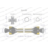 Wał przegubowo-teleskopowy 860-1300mm 1240Nm Z6 - 1 3/4 CE 2020 seria 8R Waryński-35267