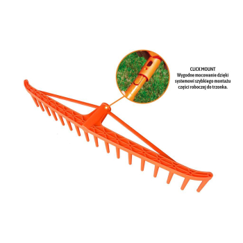 Grabie plastikowe do siana 18 zębne (mocowanie CLICK) / TEGER-35541
