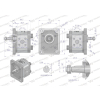 Pompa hydrauliczna zębata 1.0cm3 (grupa 1 - typ europejski) wałek 1:8 przyłącza gwintowane (obroty prawe) max.250 ba