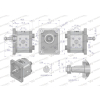 Pompa hydrauliczna zębata 2.5cm3 (grupa 1 - typ europejski) wałek 1:8 przyłącza gwintowane (obroty prawe) max.260 ba