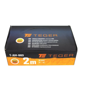 Miara stalowa rozwijana 2m 16mm  TEGER-35737