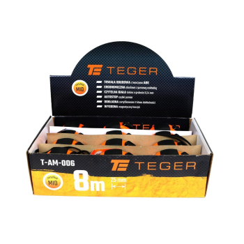 Miara stalowa rozwijana 8m 25mm TEGER-35745