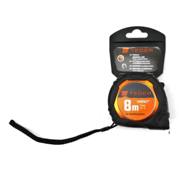 Miara stalowa rozwijana kompaktowa 8m 27mm grubość taśmy 0,16mm TEGER-35751