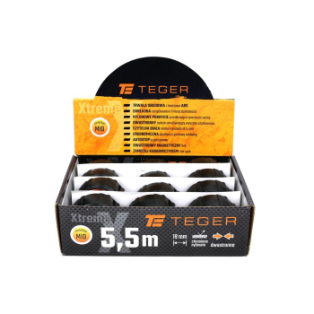 Miara stalowa dwustronna rozwijana 5.5m 19mm TEGER-35757