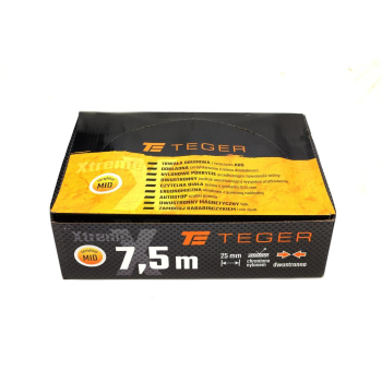 Miara stalowa dwustronna rozwijana 7.5m 25mm TEGER-35761