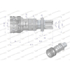Szybkozłącze hydrauliczne gniazdo z eliminatorem ciśnienia long M20x1.5 gwint zewnętrzny EURO (ISO 7241-A) Waryński