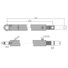 Cylinder hydrauliczny, siłownik, cyklop podpory prawy Kraj-3598