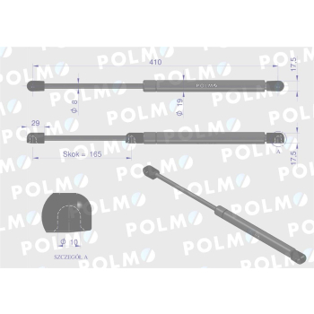 Siłownik dachu 10368919 pasuje do Zetora Proxima Forterra POLMO-35947