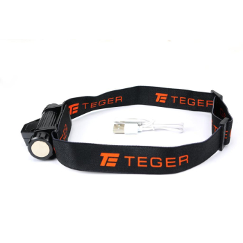 Latarka czołówka LED COB 200 Lm ładowana USB Teger-36068