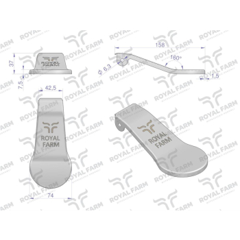 Język ze stali nierdzewnej poidła RF-20909015 RF-20909025 ROYAL FARM-36377
