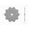 Nóż paszowozu okrągły  96x5 mm zastosowanie do Luclar Waryński-36485