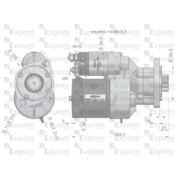 Rozrusznik z reduktorem typu Magneton Lamborghini Same 9142602 Blu Line EXPOM KWIDZYN-36501