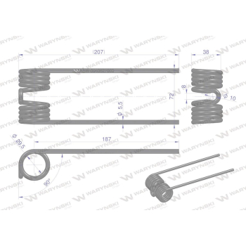 Palec podbieracza zastosowanie Welger RP200 Waryński-36740