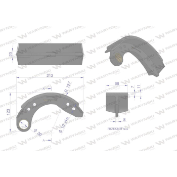 Szczęka hamulcowa 04399854 DEUTZ Waryński-36771