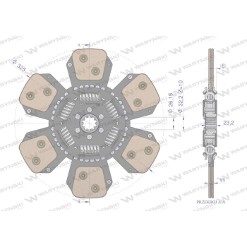 Tarcza sprzęgła Ceramiczna AL70272 JOHN DEERE Waryński-36788
