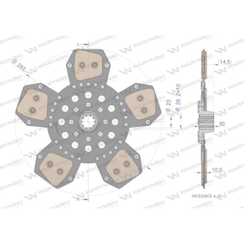 Tarcza sprzęgła Ceramiczna CASE Waryński-36828