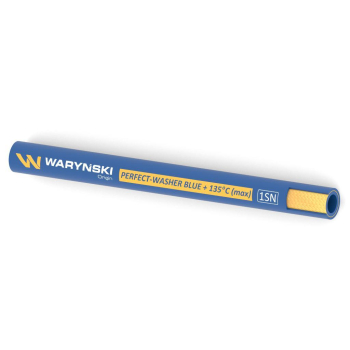 Wąż hydrauliczny do urządzeń myjących PERFECT-WASHER BLUE 135 stopni 1SN DN08 1-oplotowy 215 Bar Waryński