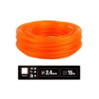 Żyłka tnąca do podkaszarek / Kwadrat / 2.4 mm / 15 m / TEGER-37010