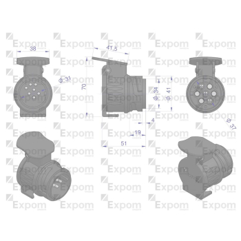 Adapter z 13-pin na 7-pin EXPOM KWIDZYN eu-37187