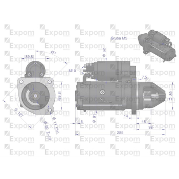 Rozrusznik 12V CASE Typ Iskra  MS148 EXPOM KWIDZYN eu-37375