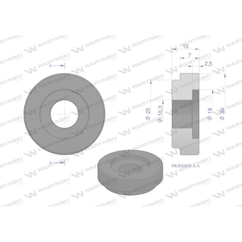 Tulejka zewnętrzna noża rozdrabniacza 18mm do noża 3mm i 4mm zastosowanie Claas Waryński-37415