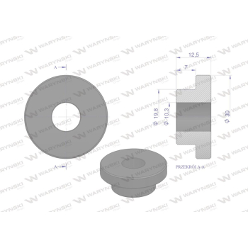 Tulejka wewnętrzna noża rozdrabniacza 20mm do noża 4mm Bizon Waryński-37419