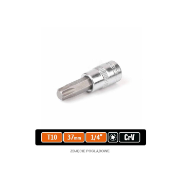 Klucz nasadowy 1/4" z bitem TORX T10x37 mm, S2/CR-V, Teger