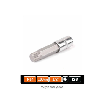 Klucz nasadowy 1/2" z bitem SPLINE M14x100 mm, S2/CR-V, Teger