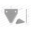 Nóż żniwny 80x76x3mm otwór 8.5 zastosowanie DIN11300. 316805. Schumacher WARYŃSKI-38408