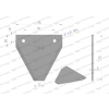 Nóż żniwny 75x76x2mm otwór 5.5 zastosowanie A10/2 FORTSCHRITT WARYŃSKI-38414